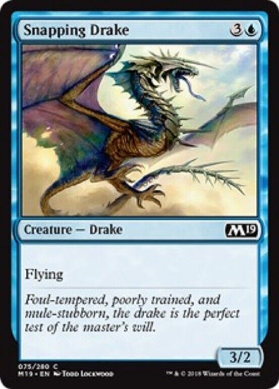 MTG MTG 4x Snapping Drake Core Set 2019 Cards Magic The Gathering NM