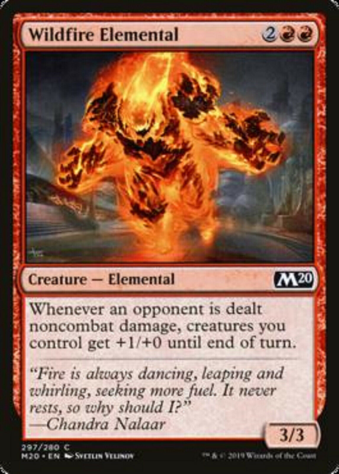 MTG MTG 4x Wildfire Elemental Core Set 2020 cards Magic The Gathering