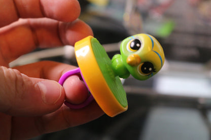 2017 Lps Littlest Pet Shop Green Chick Bird Subway Hasbro Fingers Ring Toy Rare