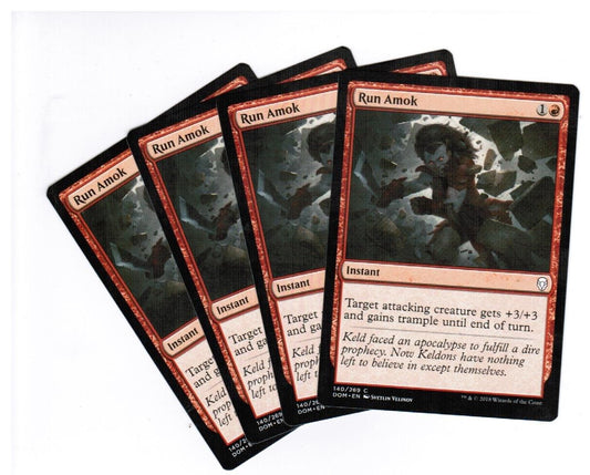 MTG MTG Run Amok X4 4x Magic the GAthering cards  NM FAST CAST