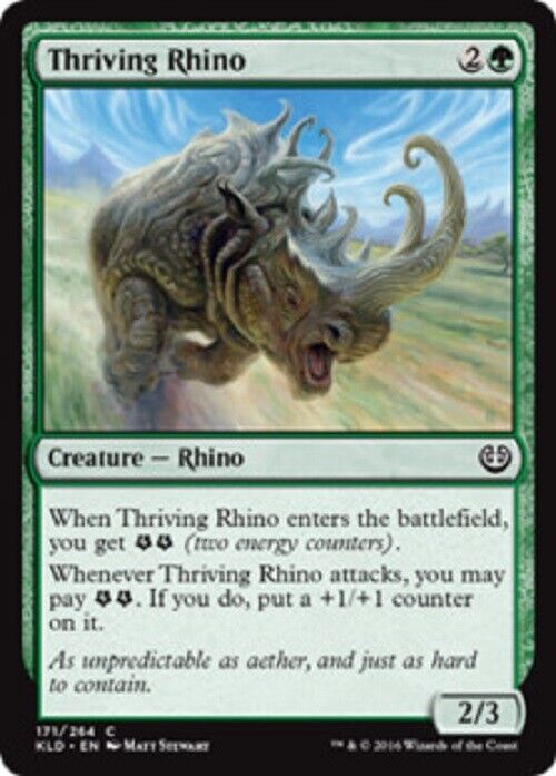 MTG MTG 1x Thriving Rhino Kaladesh FOIL Card Magic The Gathering