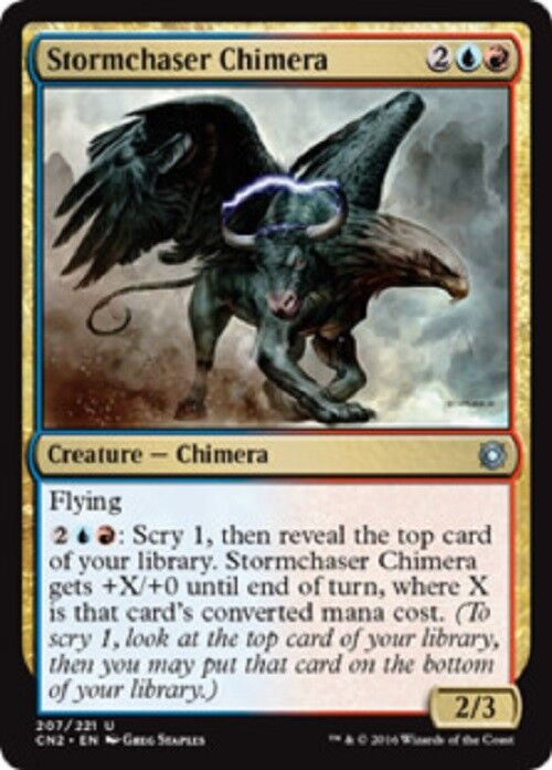 mtg crow cards MTG MTG 1x Stormchaser Chimera Conspiracy: Take the Crow card Magic Th –  Omniphustoys