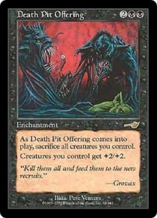 MTG 1x Death Pit Offering Nemesis Mtg Magic The Gathering Card Game Rare