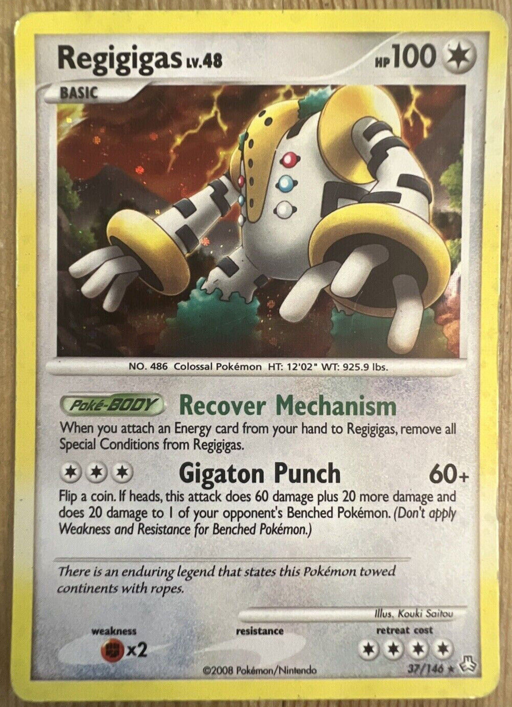 1X Regigigas 37/146 - Holo Rare Legends Awakened Pokemon Card