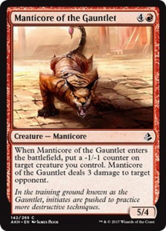 MTG MTG 4x  Manticore of the Gauntlet Amonkhet  cards Magic The Gathering