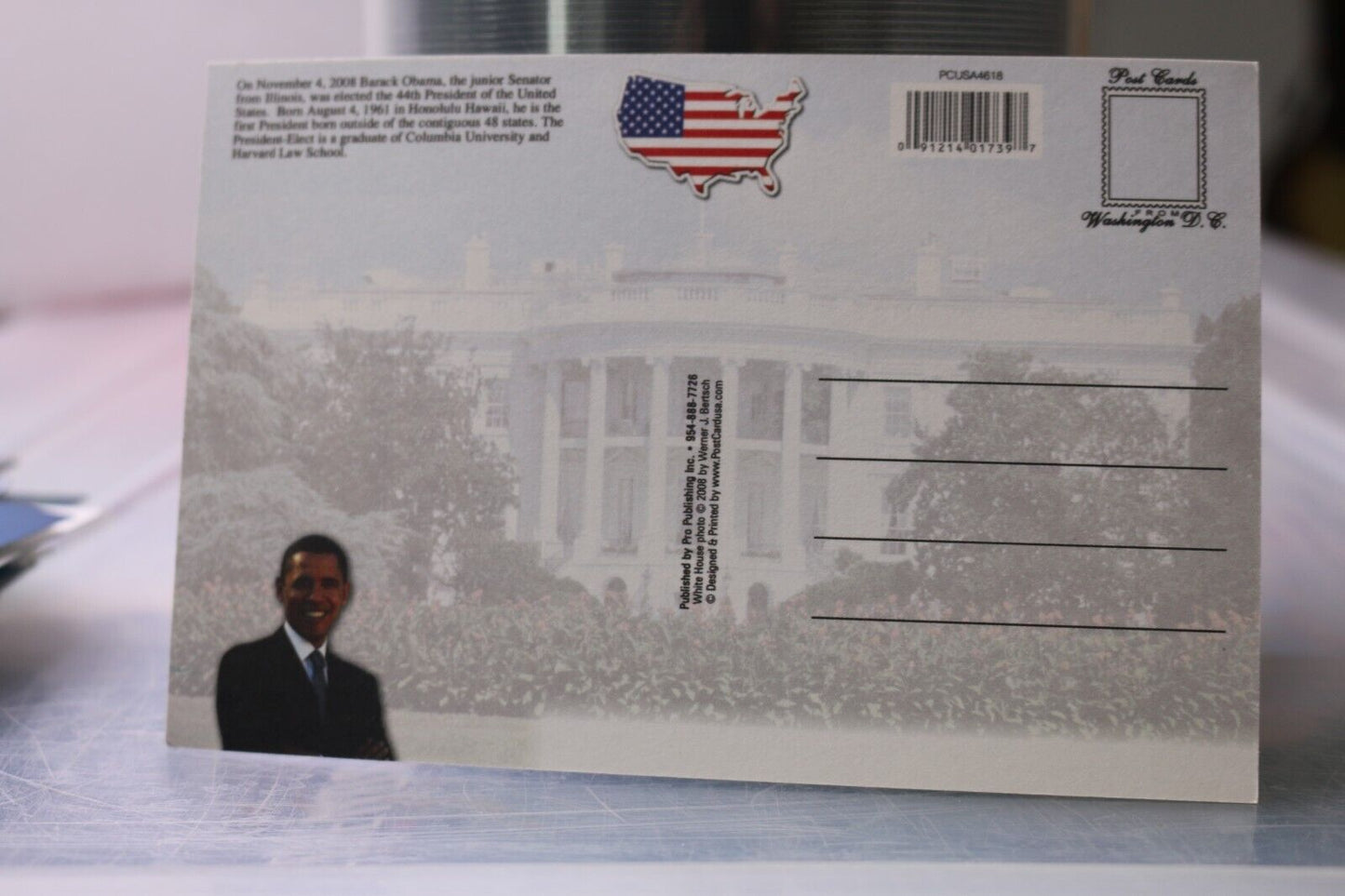 Post Card Barack Obama 44Th President Of The United States Washington D.C.