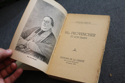 Donatien Fremont Monseigneur Provencher Et Son Temps 1935 Book Vintage French