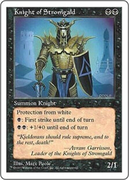 MTG MTG 1x Knight of Stromgald Fifth Edition  Card Magic The Gathering