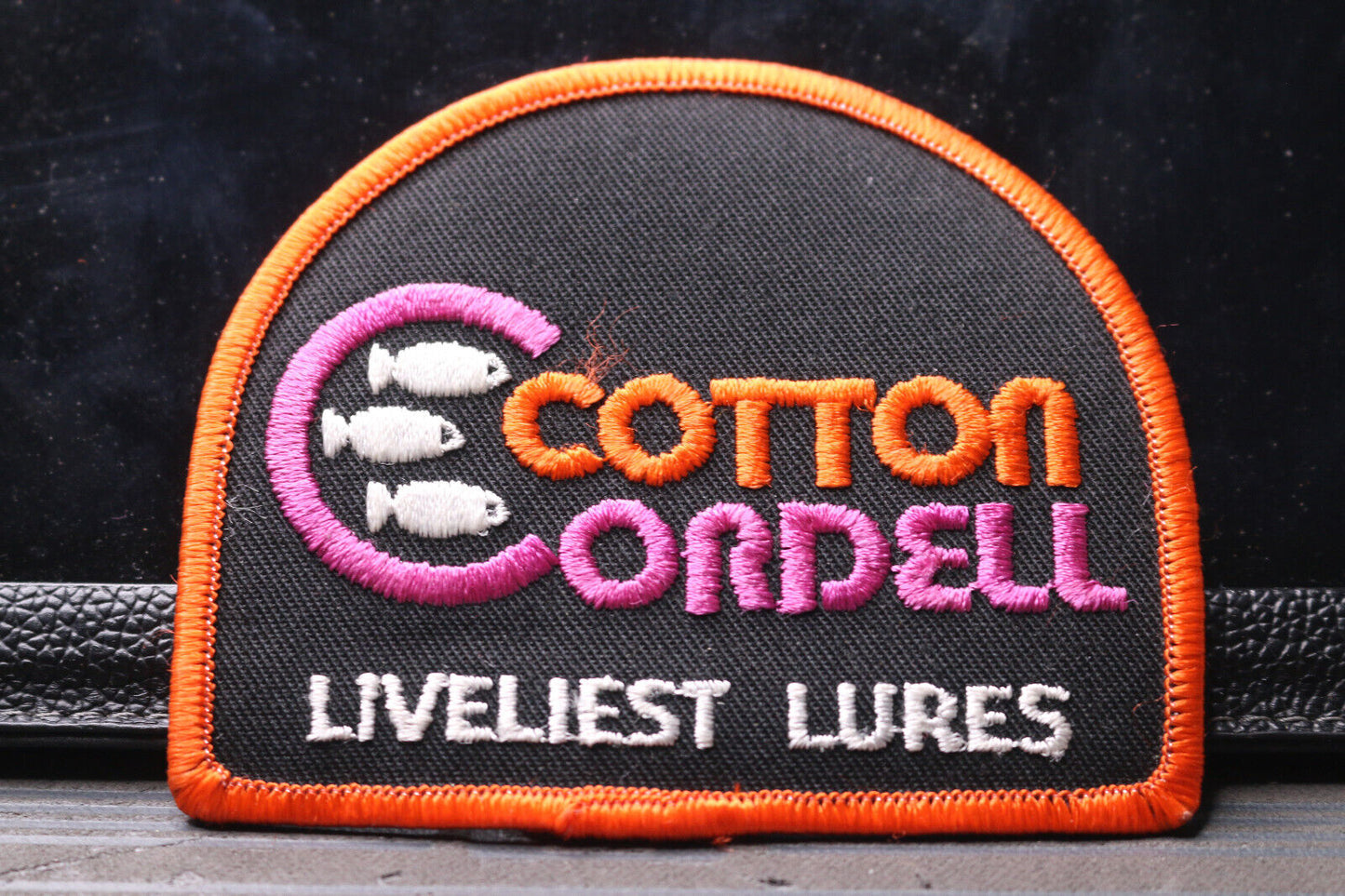 Vintage Rare Colored Cotton Cordell'S Liveliest Lures Fishing Vest Shoulderpatch