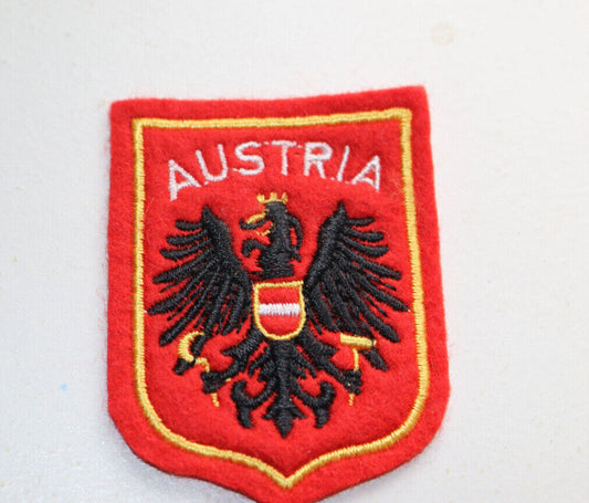 Vintage Austria Ski Patch Wings Bird Patches Rare Red