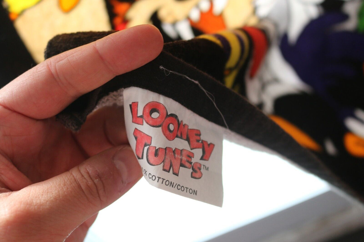 Vintage Looney Tunes Warner Bros Beach Towel 29X57" 90'S Bugs, Daffy, Coyote Etc