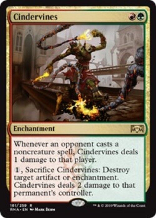 MTG 1x Cindervines Ravnica Allegiance Unplayed NM  Card