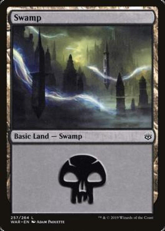 MTG MTG 4x  Swamp (257) War of the Spark Cards Magic The Gathering NM