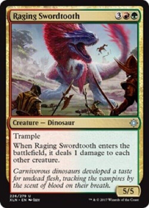 MTG MTG 1x  Raging Swordtooth XLN Ixalan card Magic The Gathering