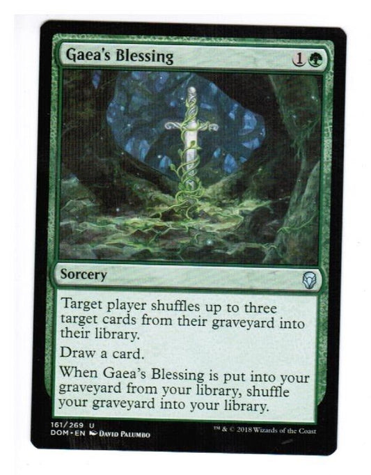 MTG 1x Gaea's Blessing Dominaria English Unplayed NM cards Freshpack Pauper