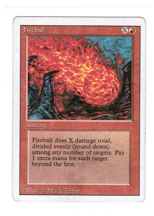 MTG 1x MTG Fireball Revised Edition English CARD Magic the Gathering Vintage MP