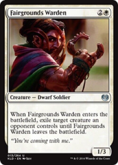 MTG 1x Fairgrounds Warden Kaladesh NM  Card MTG Magic Commander Pauper