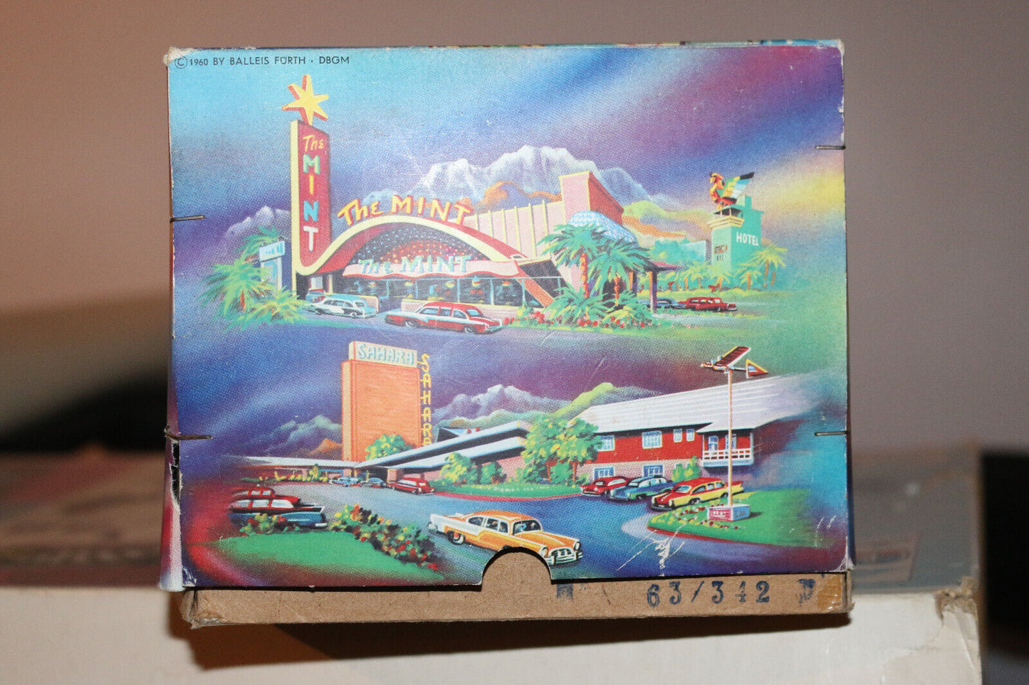 Rare Las Vegas Top Spin Spinning Lbz #23 Vintage Mini Game Inside Box Work Tin