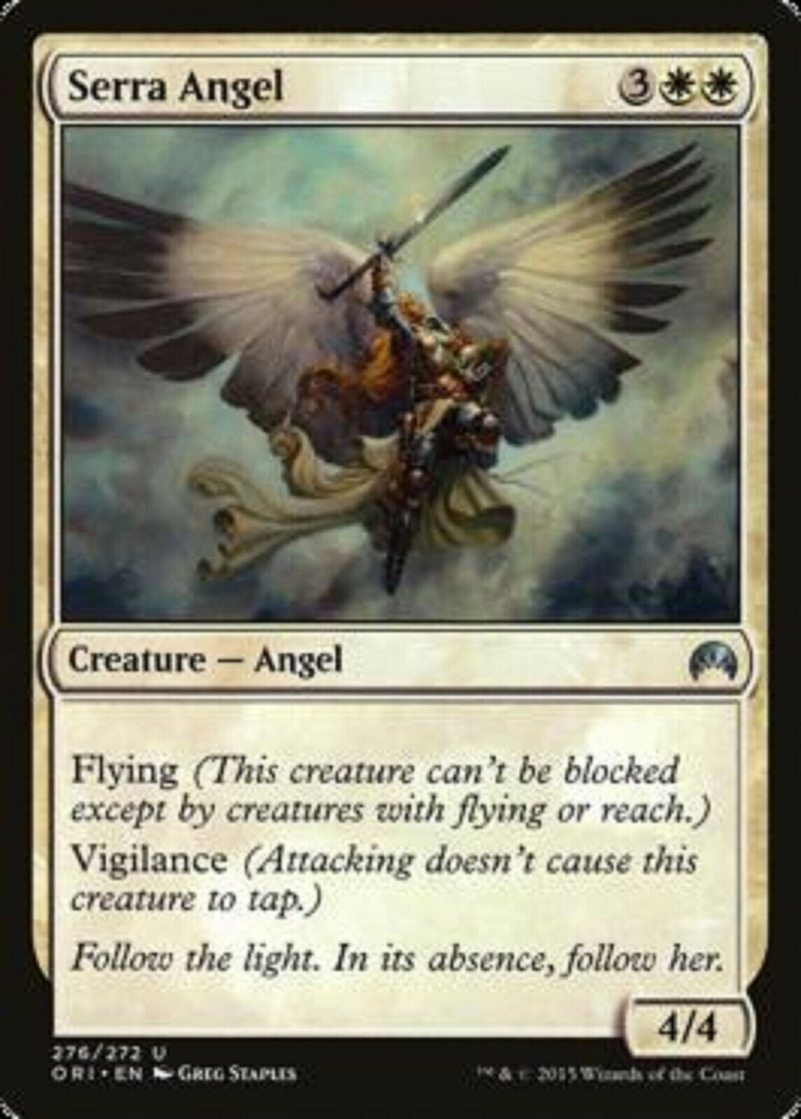 MTG MTG 1x  Serra Angel Magic Origins card Magic the Gathering