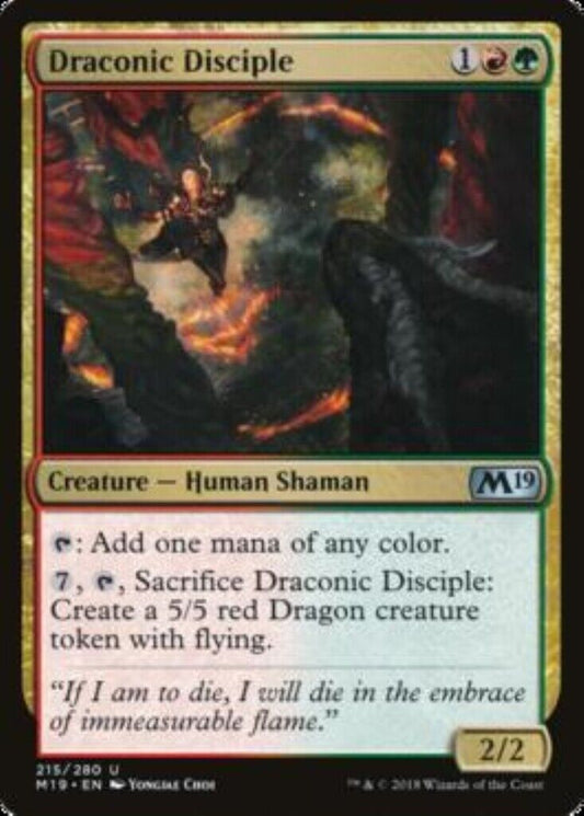 MTG MTG 1x   Draconic Disciple Core Set 2019 Card Magic The Gathering