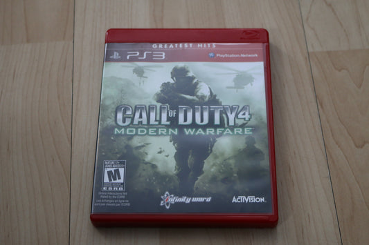 Call Of Duty 4 Modern Warfare Greatest Hits Sony Ps3 Playstation 3 Game