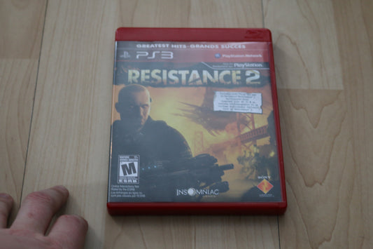 Ps3 Resistance 2 Manual Game Disc And Case Original Artwork Greatest Hits Used