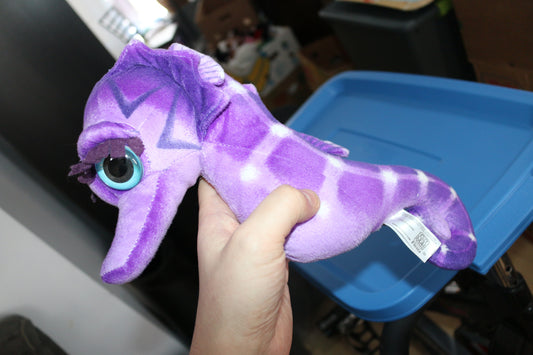 Fiesta Plush Seahorse Purple Big Blue Eyes Stuffed Sea Creature 15" Hangable 3+