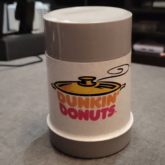 Vintage Thermos Dunkin' Donuts Coffee Cafe Canada Grey Thermos Publicité Beignet