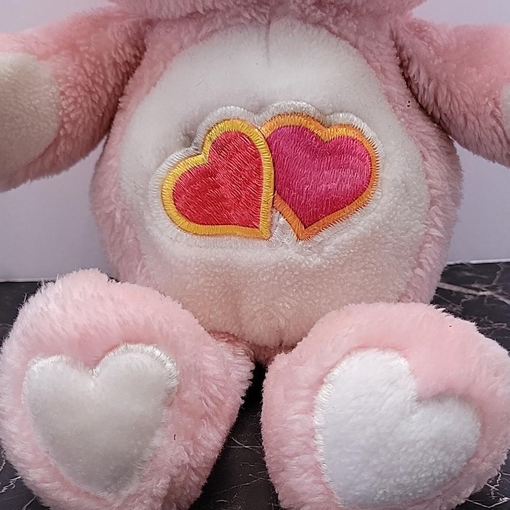 Vintage 1983 Kenner Plush Pink Love A Lot Care Bear With Hearths Toy Vtg Cute