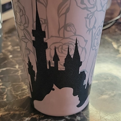 Disney Sleeping Beauty Tumbler & Lid Castle Ceramic Travel 5 Minutes More Drink