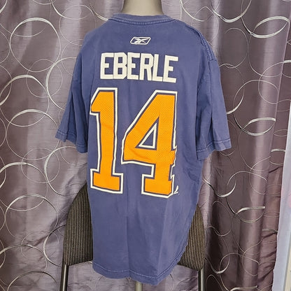 Edmonton Oilers Jordan Eberle Reebok Royal Vlue T Shirt