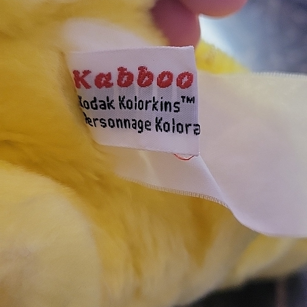 Vintage 1989 Kodak Kolorkins Shutter Yellow Plush Toy Advertisement Premium Kabb