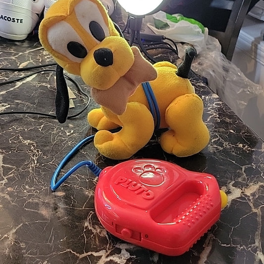 Vintage 1999 Disney Mattel Walk 'N Wagon Baby Pluto W/ Remote Cord