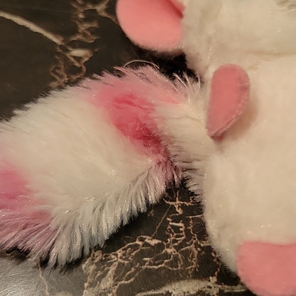 Yoohoo & Friends White Lemur Pink Heart Jewel Plush Mini Toy 3" Kiss