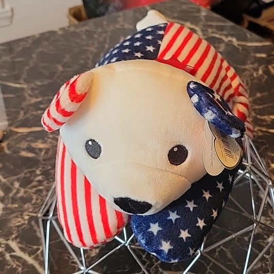 Sparkler America Bear Ty Beanie Retired Pillow Pal Plush Patriotic July 4Th New