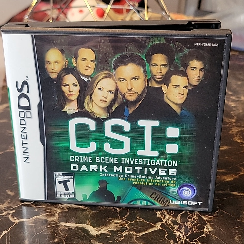 Csi: Dark Motives - Nintendo Ds Ubisoft Video Game In Box French & English