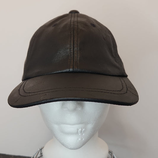 Vintage Ajm Black Leather Cap