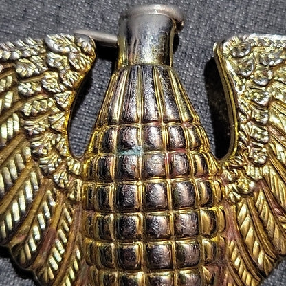 Belt Buckle Grenade Wings Winhned Golden Gold