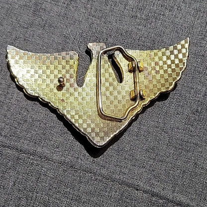 Belt Buckle Grenade Wings Winhned Golden Gold