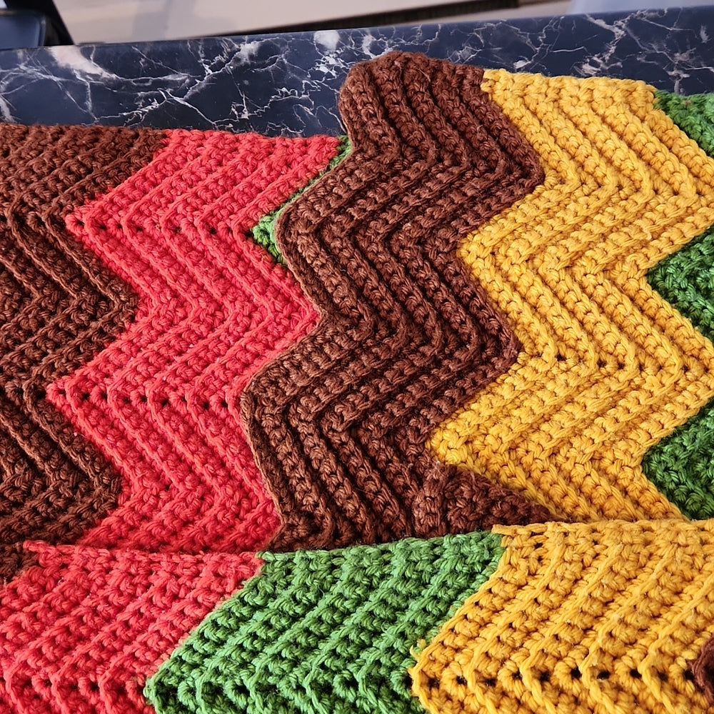 Handmade Crochet Kit Quilt 56"X45"