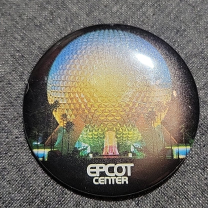 Epcot Center Walt Disney World Sphere Vintage Macaron Pinback Buttom