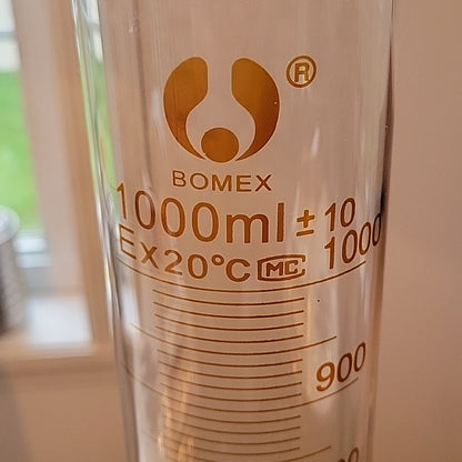 Scientific Labware Glass Graduated Cylinder 1000Ml Home Scientific Labware Bomex