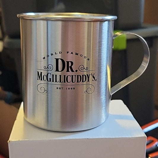 Dr Mc Gillicuddy'S World Famous Stainless Drink Cup Mug New In Box Est 1865