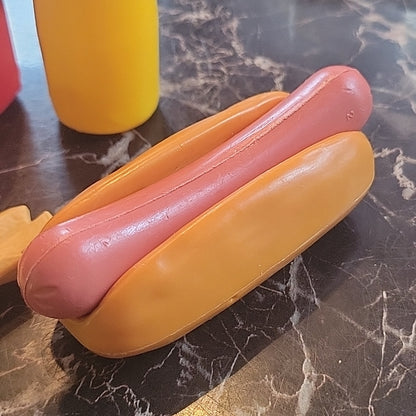 Fisher Price Vtg Food Toy Hot Dog Lunch Ketchup Mustard 2134 2182