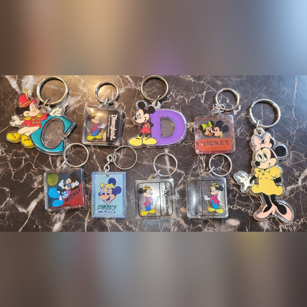 Lot Of Mickey Mouse Walt Disney Vintage Key Chains Disneyland World Toys