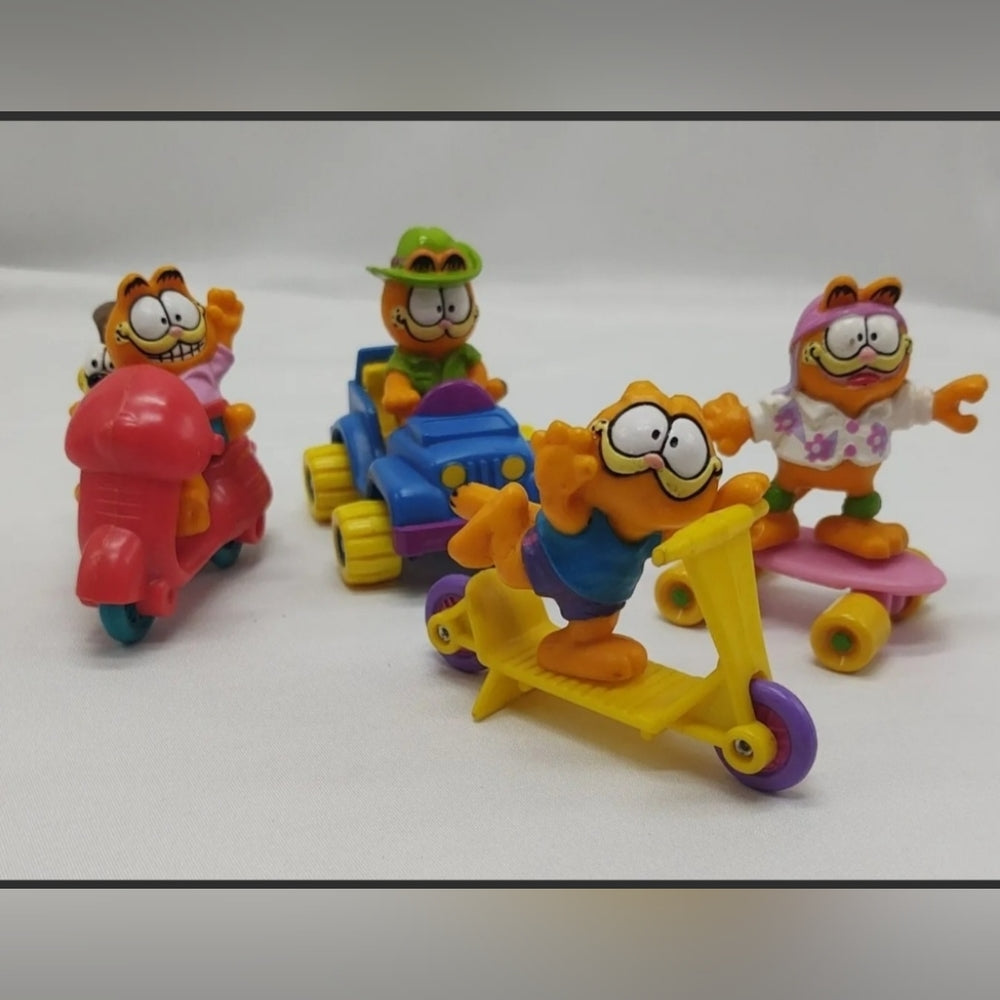 Vintage Lot Of Mcdonald'S Garfield Happy Meal Toys 1988 Complete Set Of 4