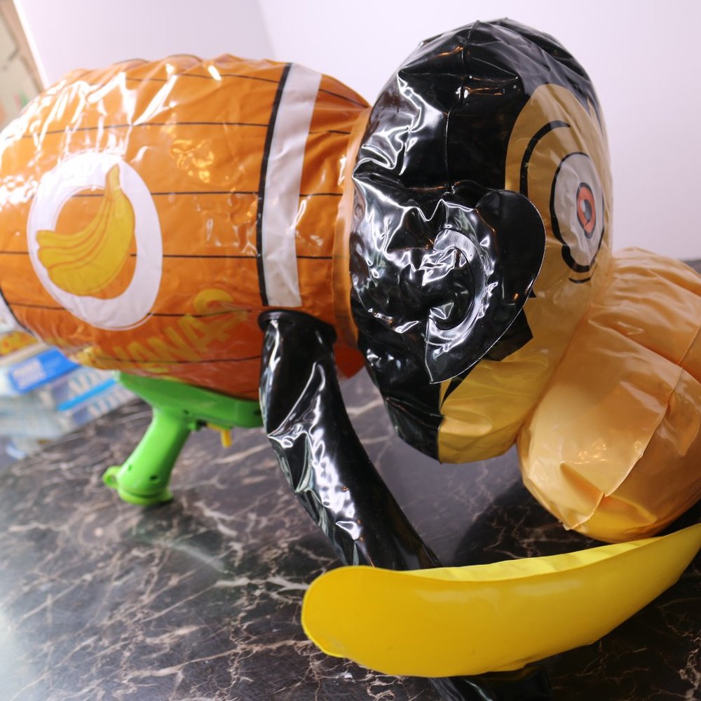 Water Gun Bananas Monkey Inflatable Cute Football Balloon Toy
