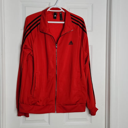 Old School Adidas Red Jacket Large