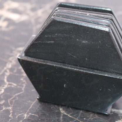 Blank Black Ceramic Hexagon Coasters. Tiles For Crafts (3.7 In, 6 Pack)