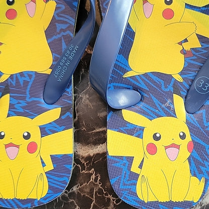 Tongs Enfant Imprimées Pikachu – Pokémon Marine For Little Kids Size 33